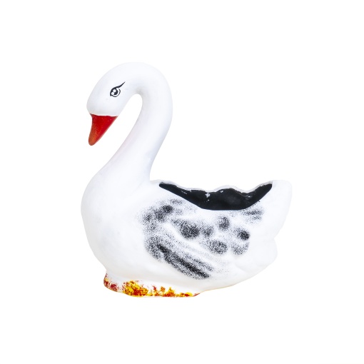 Ghiveci ceramica Zilan, lebada alb, 21cm lungime, 21cm inaltime, 14cm latime, EXT7065