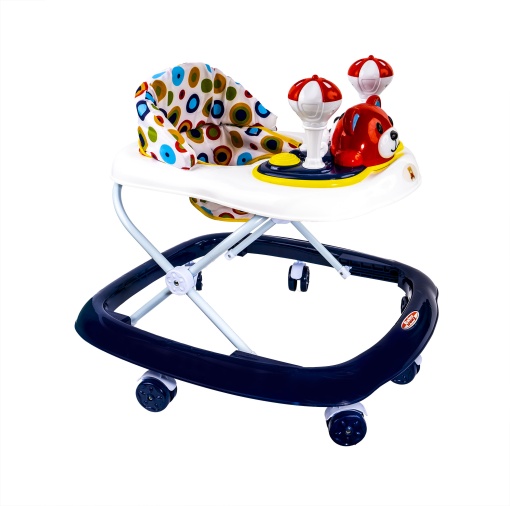 Premergator Zilan cu scaun reglabil, 64x58 cm, pentru 6 luni+, 7 roti pivotante, 3 kg, DSY1092-ALBASTRU
