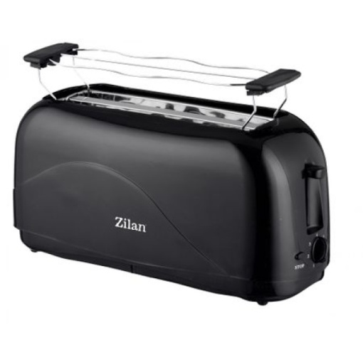 R toaster Zilan, putere 1300W, capacitate 2-4 felii, 7 nivele putere, inclus dispozitiv incalzire, dimensiuni 360x150x180 mm, negru, ZLN1242