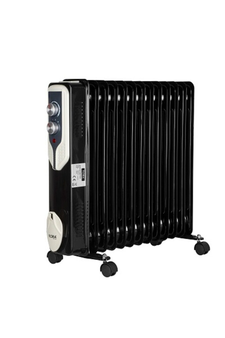 Radiator electric Zilan, 2500W, 3 trepte putere, incarcare rezidentiala, negru, 55x12x55 cm, ZLN3673