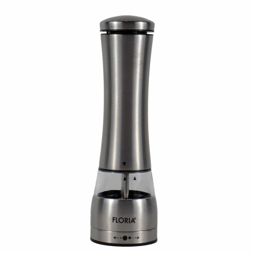 Rasnita electrica Zilan, inox, 21 cm, 6.5 cm diametru, 0.2 l, pentru sare, piper, condimente, ZLN2508