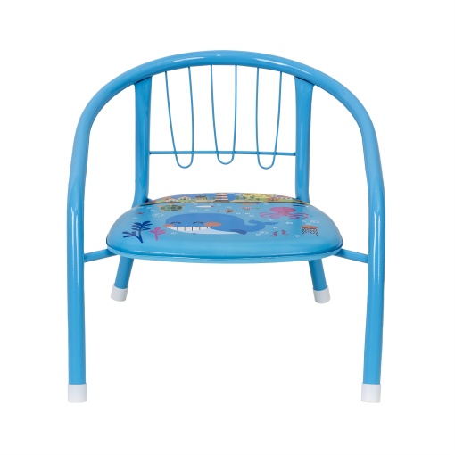 Scaun Zilan, pentru baieti si fete, varsta +1 an, metal, asamblat, 35x34x35 cm, bleu, 1717_bleu
