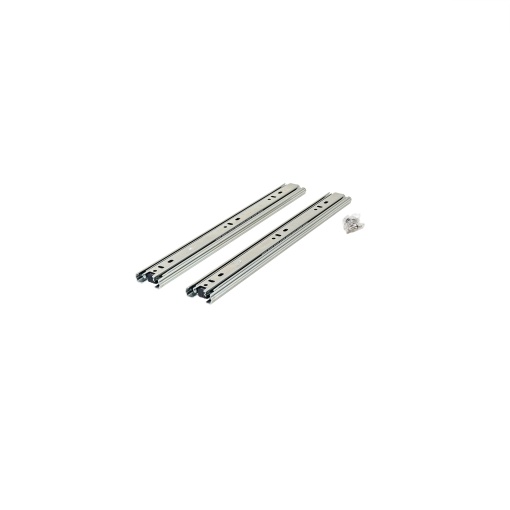 Set 2 glisiere pentru sertar cu bile Zilan, lungime 300mm, latime 35mm, argintiu, 30x3.5x4 cm, G35001-300