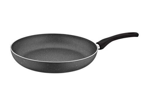 Tigaie aluminiu Zilan, diametru 24 cm, granit, rotunda, fara capac, maner fix, gri, ZLN1952
