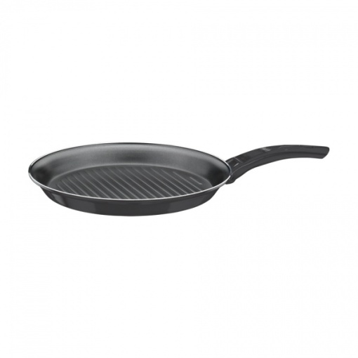 Tigaie grill Zilan, aluminiu, non-stick, diametru 28 cm, neagra, ZLN2126