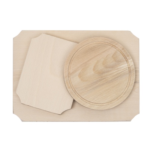 Tocator mixt Zilan, 3 piese, tocator mare 35x25 cm, tocator mic 20x15 cm, tocator rotund 20 cm, EXT10143