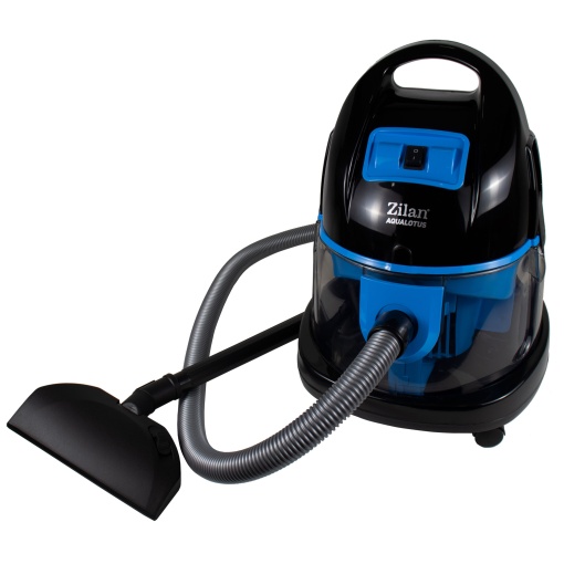 Aspirator cu filtrare prin apa Zilan, 1400W, capacitate 8L, dimensiuni 63x41x40 cm, negru-albastru, ZLN8945