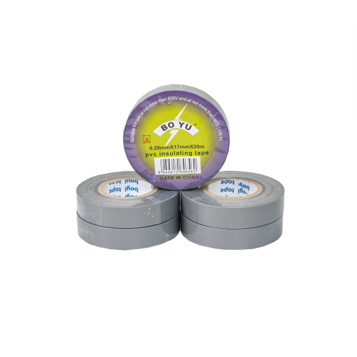 Banda izolatoare Z-TOOLS, set 5 bucati, 0.2mm x 1.7mm x 20m, gri, PVC, adeziv cauciuc natural, ZTS8267G_5