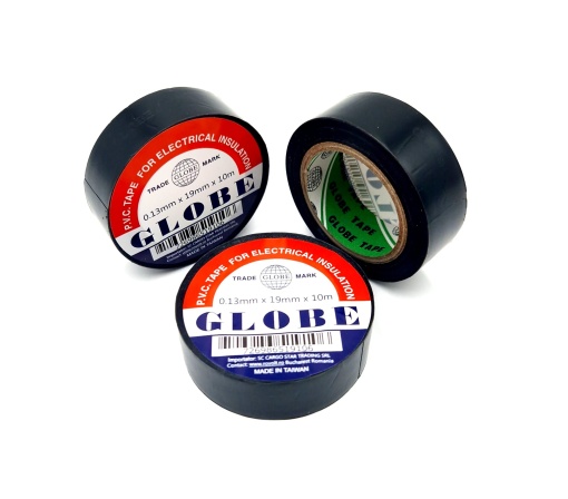 Banda izolier Z-TOOLS 10m, negru, rezistenta la flacara, dimensiuni 0.13 mm x 0.19 mm x 10 m, EXT9944