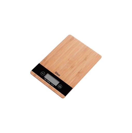 Cantar bucatarie digital Zilan, maxim 5kg, suprafata lemn, 15cm x 21.5cm x 1.7cm, ZLN8989