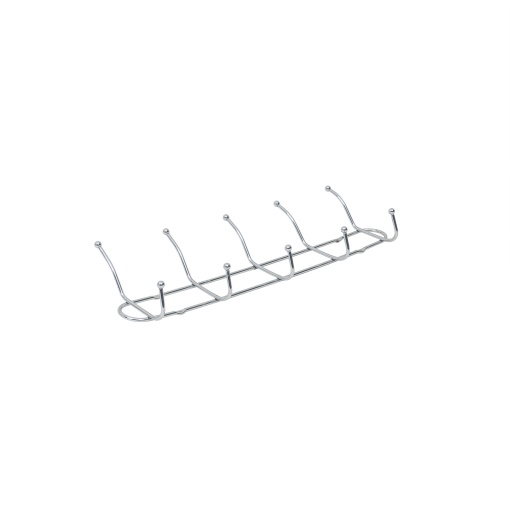 Cuier metalic Z-tools inox, 5 agatatori, design modern, usor de montat, pentru baie sau bucatarie, lungime 50 cm, latime 10 cm, inaltime 5 cm, 4062