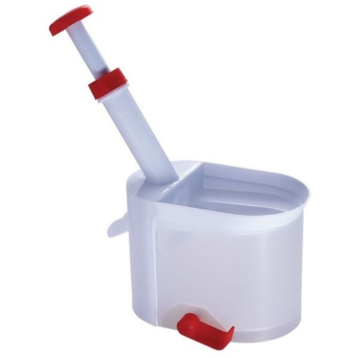 Extractor manual Zilan pentru scoaterea samburilor de cirese, visine si masline, plastic alb, 19x10 cm, ZLN2522