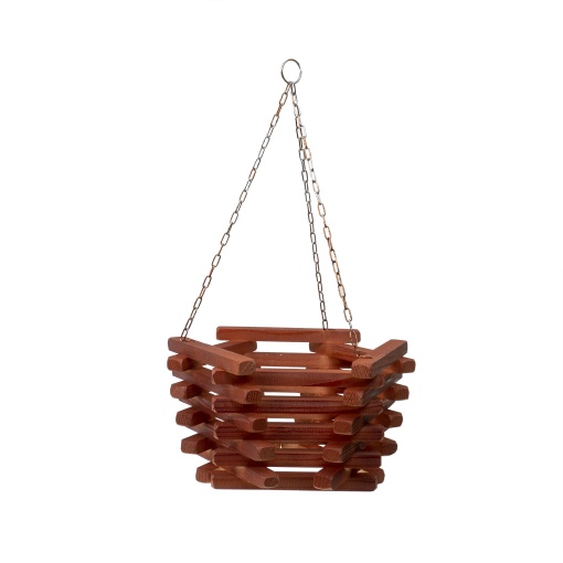 Ghiveci de flori suspendat Zilan, din lemn, 30x15 cm, 2kg, EXT10518