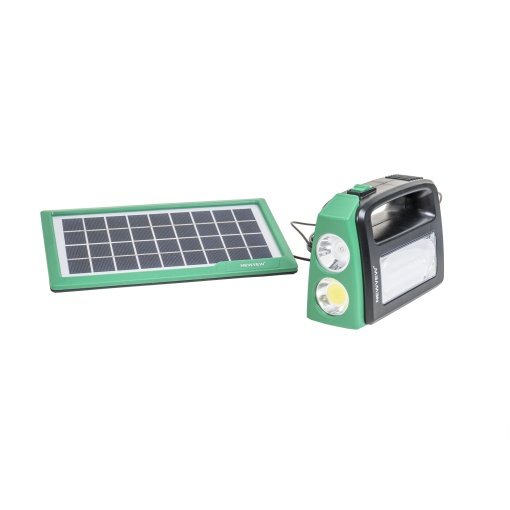 Lanterna cu panou solar Zilan, 2 tipuri de lumini, 3 becuri LED, putere 6V, dimensiuni 17x7.5x12 cm, panou solar 26x15x15 cm, greutate 3kg, ZTS8258