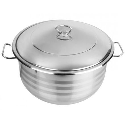 Oala cu capac Zilan, inox, 7.5L, diametru interior 28 cm, pentru orice tip de plita, argintiu, ZLN7369
