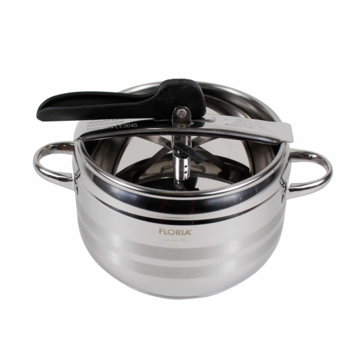 Oala sub presiune Floria, inox, capac 20 cm, 5L, inaltime 15 cm, 3 straturi baza, cod ZLN4627