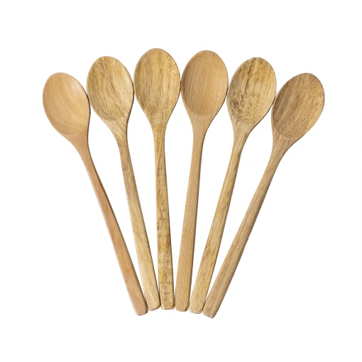 Set 6 linguri din lemn de bambus Zilan, 23 cm, ecologice, lac protector, DSY1162_natur