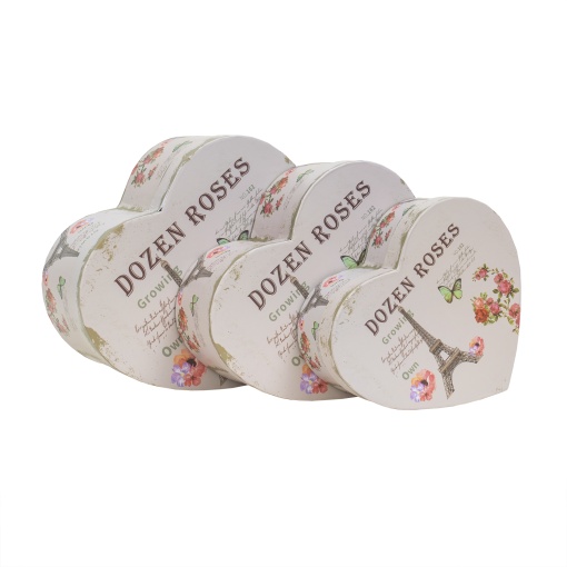 Set cutii inima Zilan, 3 cutii, dimensiuni: 9.5x22.5 cm + 8.5x20 cm + 7x17.5 cm, decoratiuni, CAD CD4416_5