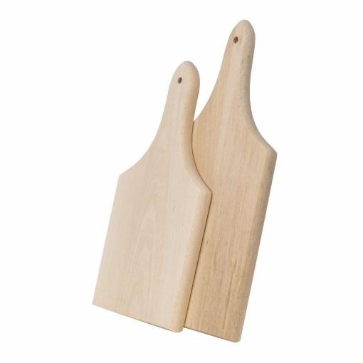 Set tocatoare din lemn Zilan, 2 bucati, cu maner din lemn, grosime 20mm, mare 35.5x17x2cm + mic 30x14.5x2cm, EXT6070