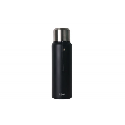 Termos portabil Zilan, inox, capacitate 1L, inaltime 30cm, mentine rece 24 ore, mentine cald 12 ore, antiderapant, ZLN9914