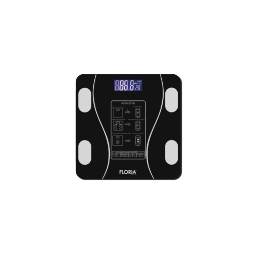 Cantar electronic persoane Zilan, maxim 180kg, sticla, negru, 26x26x2 cm, ZLN8962