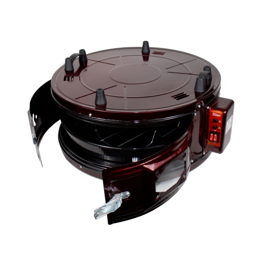 Cuptor electric Zilan, rotund, 40L, 1400W, 250 grade, exterior metal emailat, visiniu, ZLN3697