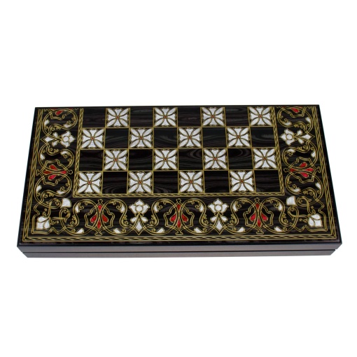 Joc de table Z-tools, lemn lacuit, 50x50 cm, pliabil, 2 kg, 30 piese, 2 zaruri, 987-7