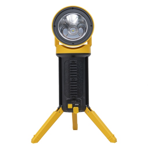 Lanterna proiector Zilan, 5 moduri de iluminat, 3 tipuri lumini fata, 2 tipuri lumini spate, suport trepied, maner detasabil, inaltime 39cm, diametru 12.5cm, ZTS8198