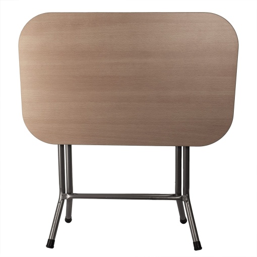 Masa plianta Zilan, MDF 50x80 cm, inaltime 75 cm, picioare metalice, 1 persoana, fag, ZLN2517
