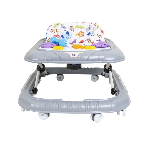 Premergator Zilan cu scaun reglabil, 6 luni+, 10 roti pivotante, husa detasabila, gri, ZLN1077_7