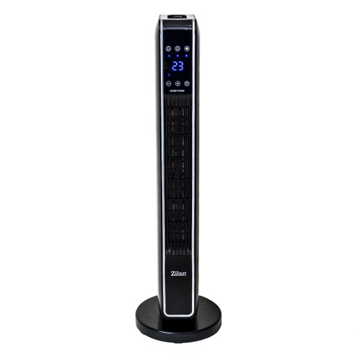 Radiator electric Zilan, 2200W, design turn, pentru incaperi pana la 25 m², negru, 74x21x21 cm, ZLN2076