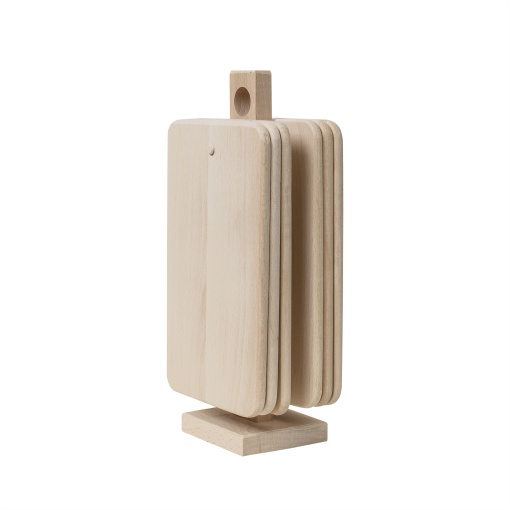 Set 6 tocatoare Zilan, dreptunghiulare, lemn de fag, 24.5x15x32 cm, EXT10167