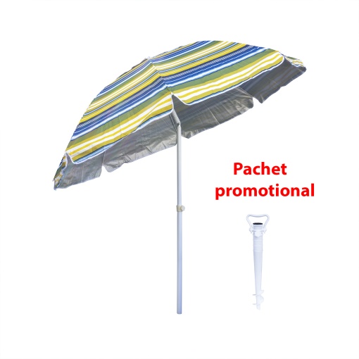 Umbrela de soare ZTS, diametru 2m, inaltime 2.1m, suport tip burghiu ajustabil 30cm, otel, poliester, ZTS8486_2