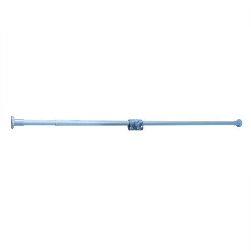 Bara perdea Zilan extinsibila, 200 cm, albastru, PVC, texturat, ZLN0056