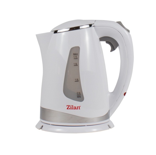 Cana fierbator electrica Zilan, 1.7L, 2200W, element incalzire otel inoxidabil ascuns, baza rotativa 360 grade, sistem anti-alunecare, ZLN8519