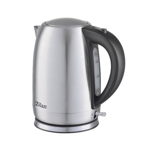 Cana fierbator Zilan, 1.7L, 2200W, inox, rotatie 360, capac de blocare, oprire automata, inaltime 21 cm, ZLN1680