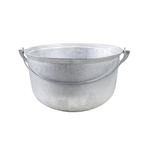 Ceaun aluminiu Zilan, 8L, 30 cm diametru, 19 cm inaltime, 5 mm grosime, fara capac, gri, EXT8039