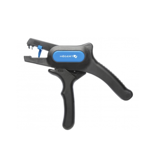 Cleste dezizolat automat HOGERT, din otel aliat SK5, pentru fire 0,2-6,0 mm², reglaj profund 8-12 mm, cu taietor de fir 2 mm, maner ergonomic, HT1P187