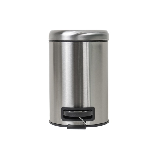 Cos menajer Zilan cu capacitate 3 litri, inox, cilindru, 25.5x16x16 cm, pedala, ZLN4551