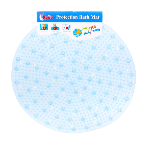 Covoras pentru cada Zilan, diametru 50cm, ventuze, masaj talpi, greutate 1kg, 3996_bleu