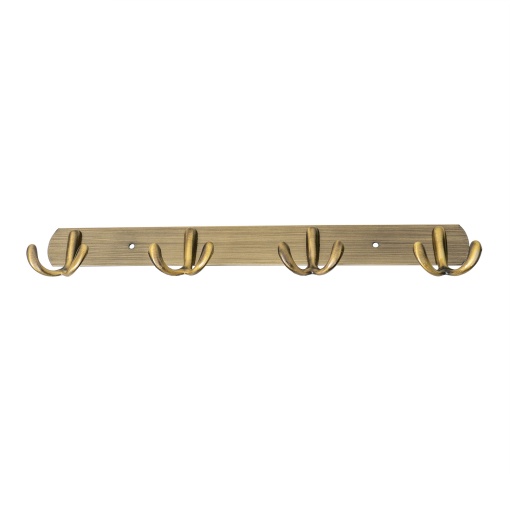 Cuier metalic Z-TOOLS cu 4 agatatori, design modern, lungime 34.5cm, latime 5cm, auriu, ZTS8141