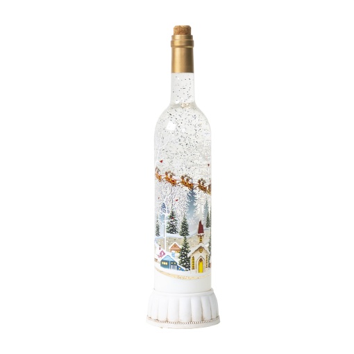 Decoratiune de Craciun Zilan, alimentare USB sau 3 baterii, lumineaza si canta colinde, dimensiuni 30x20x10 cm, CD4978A