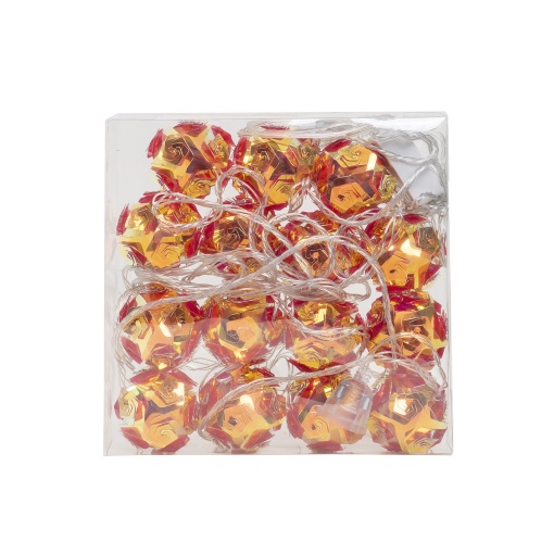Instalatie de lumini LED Zilan, 5 metri, 15 globuri rosii, alimentare la retea, interior/exterior, EXT10368_1
