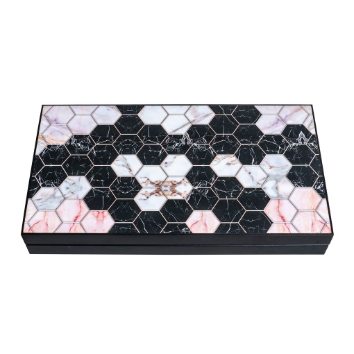 Joc de table din lemn lacuit Zilan, 49x58 cm, multicolor, 2 jucatori, ZTS5482-3