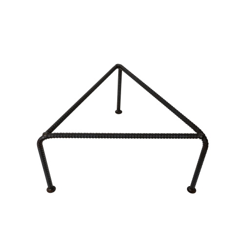Kit pentru foc Zilan, pirostrie traditionala din fier, triunghiulara, 48x24x16 cm, negru, cod 5266