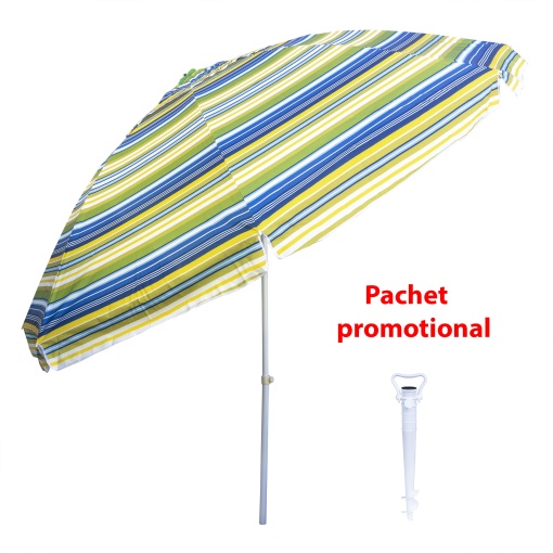 Pachet umbrela protectie solara ZTS, diametru 3m, suport tip burghiu ajustabil 39cm, inaltime 2.6m, cod ZTS8490_2