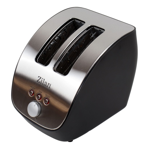 Prajitor de paine Zilan, inox, 2 felii, 6 nivele de prajire, 1000W, 30x20x15 cm, ZLN2690