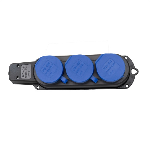 Prelungitor cauciucat Z-TOOLS pentru exterior, 3 lacasuri, 16A, putere maxima 3700W, IP44, dimensiuni 25x6.5x7 cm, ZTS8417