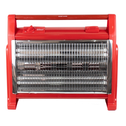 Radiator cu aeroterma Zilan, 1600W, 3 trepte de incalzire, umidificator, rosu, 50x15x40 cm, ZLN1114