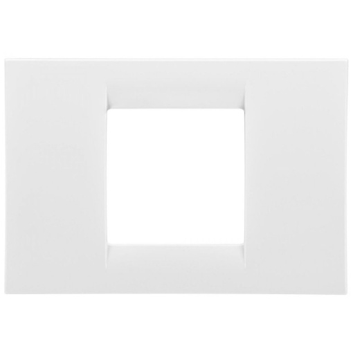 Rama ornament Gewiss, 2 module, modular italian, plastic, alb, 11.5x8x1.5 cm, EXT10614